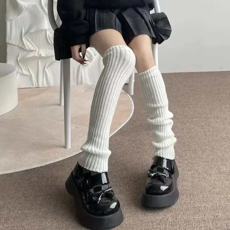 Jambières Lolita en tricot pour femmes 40 à 70 cm Manchettes de bottes au crochet automne hiver