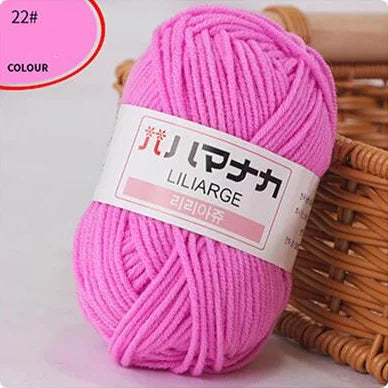 Laine Coton Douce DIY pour Bébé Tricot et Crochet, Fibre de Velours Épaisse