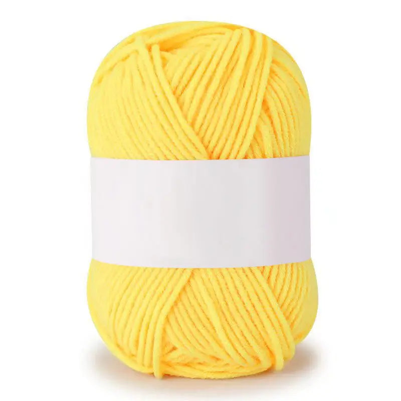 Fil de Coton Lait 4 Plis Anti-Peluche 25g Fil Doux pour Tricot et Crochet Foulards