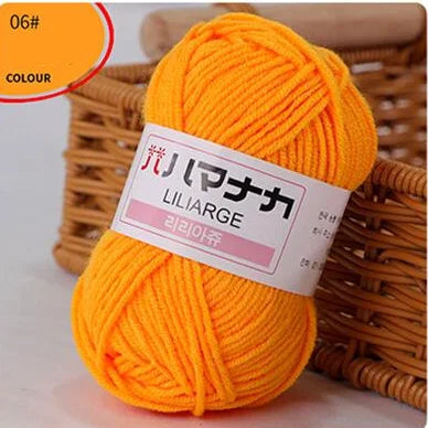Laine Coton Douce DIY pour Bébé Tricot et Crochet, Fibre de Velours Épaisse
