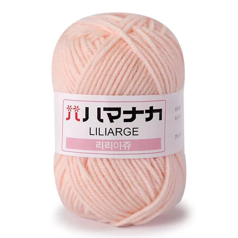 Fil de Coton Lait 4 Plis Anti-Peluche 25g Fil Doux pour Tricot et Crochet Foulards