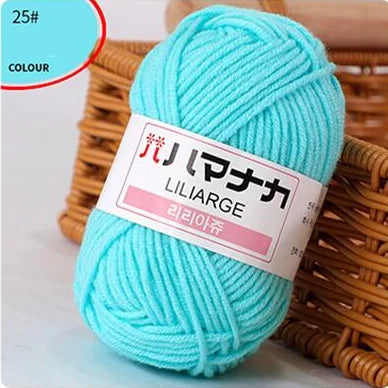 Laine Coton Douce DIY pour Bébé Tricot et Crochet, Fibre de Velours Épaisse
