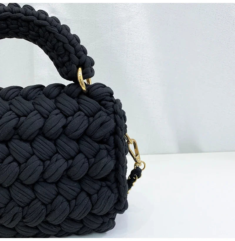 DIY Knitted Handbag Rope Woven Ladies Designer Chain Shoulder Messenger Bag