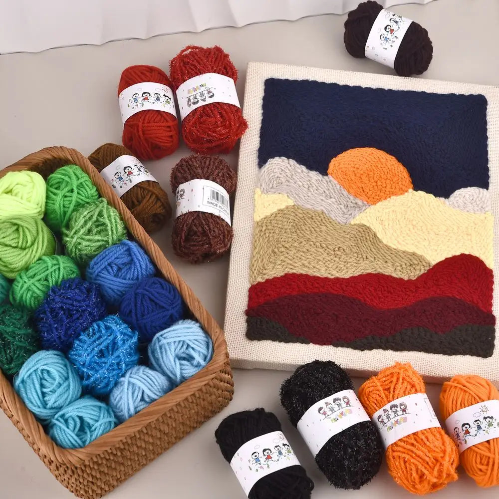 12 Color Acrylic Yarn Set For Knitting Crochet Kids Crafting
