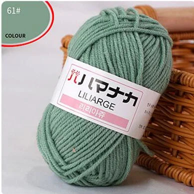 Laine Coton Douce DIY pour Bébé Tricot et Crochet, Fibre de Velours Épaisse