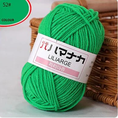 Laine Coton Douce DIY pour Bébé Tricot et Crochet, Fibre de Velours Épaisse