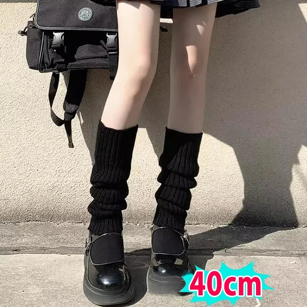 Jambières Lolita en tricot pour femmes 40 à 70 cm Manchettes de bottes au crochet automne hiver