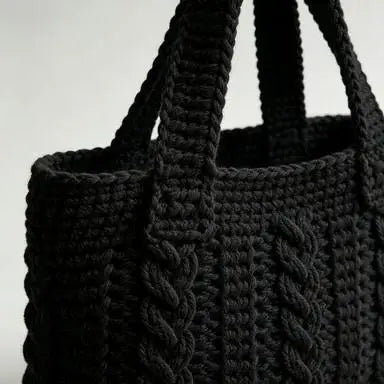 Knitted Wool Tote Bag Unisex Large Capacity Crossbody For Everyday Commute