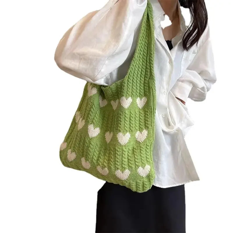 Summer Knitted Designer Tote Bag For Women Large Capacity Shoulder Handbag