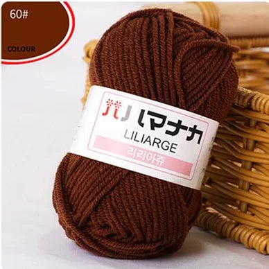 Fil de coton doux pour bébé au lait 25g en velours épais pour tricot et crochet