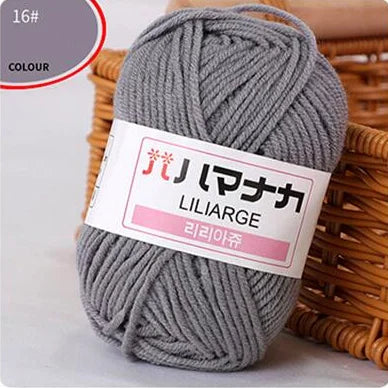 Fil de coton doux pour bébé au lait 25g en velours épais pour tricot et crochet