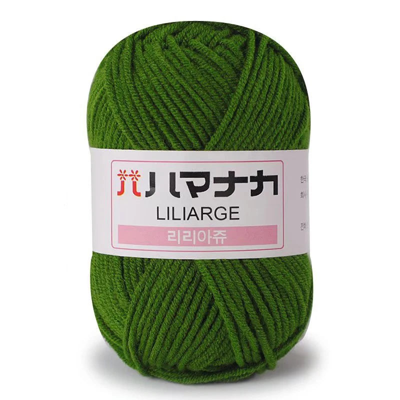 Fil de Coton Lait 4 Plis Anti-Peluche 25g Fil Doux pour Tricot et Crochet Foulards