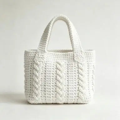 Knitted Wool Tote Bag Unisex Large Capacity Crossbody For Everyday Commute