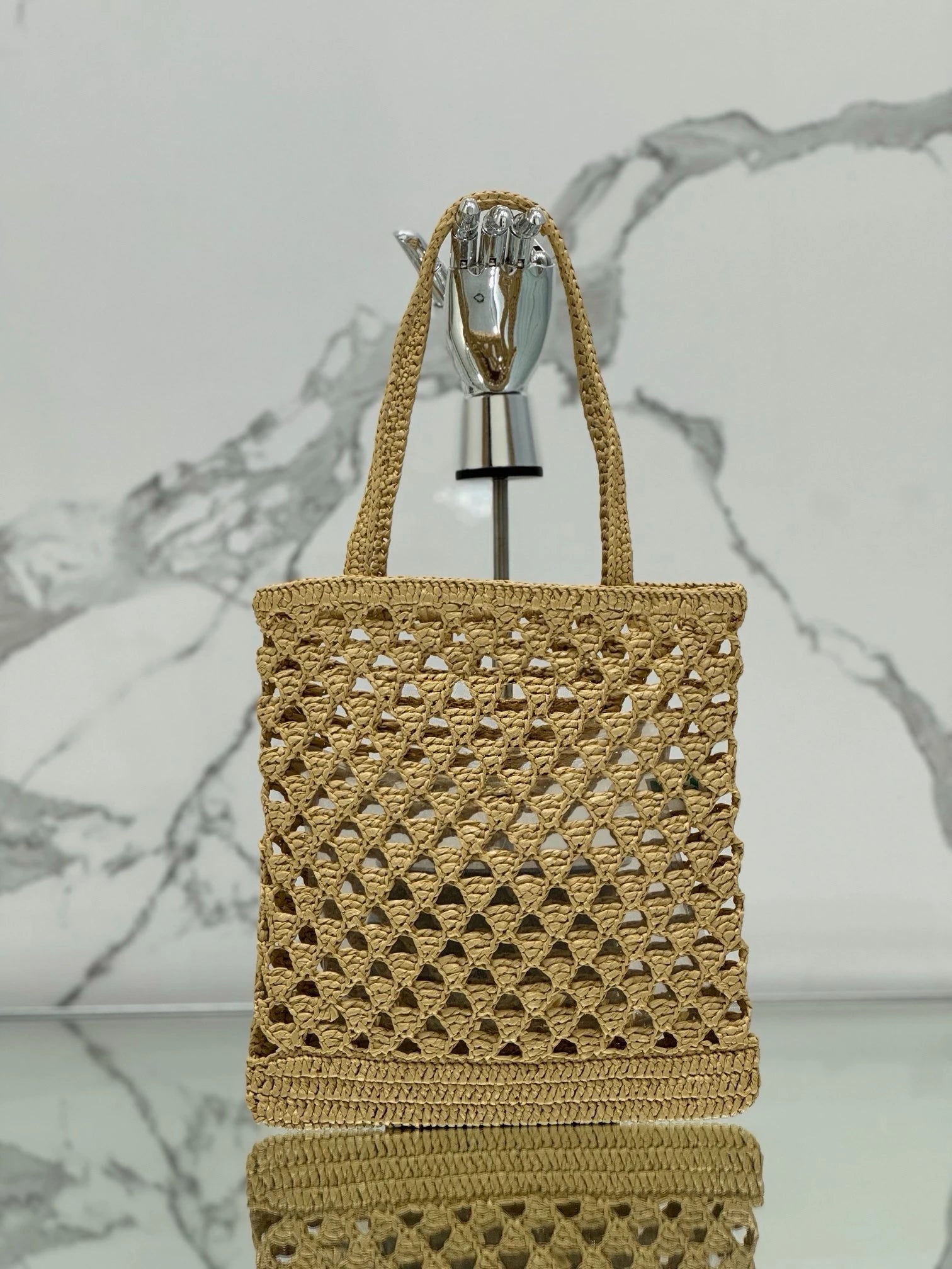 Sac fourre-tout de plage décontracté à bandoulière en crochet de luxe pour femmes 2026