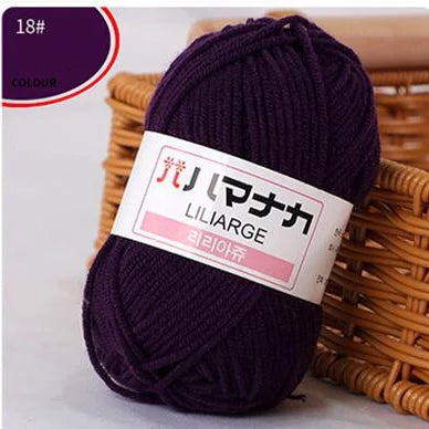 Fil de coton doux pour bébé au lait 25g en velours épais pour tricot et crochet