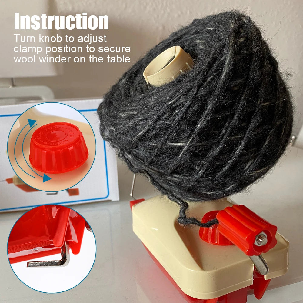 Manual Handheld Yarn Winder For DIY Sewing Thread Skein Making