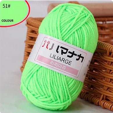 Fil de coton doux pour bébé au lait 25g en velours épais pour tricot et crochet