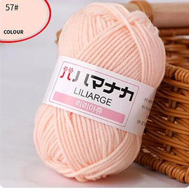 Fil de coton doux pour bébé au lait 25g en velours épais pour tricot et crochet