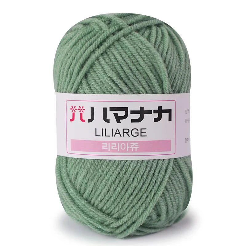 Fil de Coton Lait 4 Plis Anti-Peluche 25g Fil Doux pour Tricot et Crochet Foulards