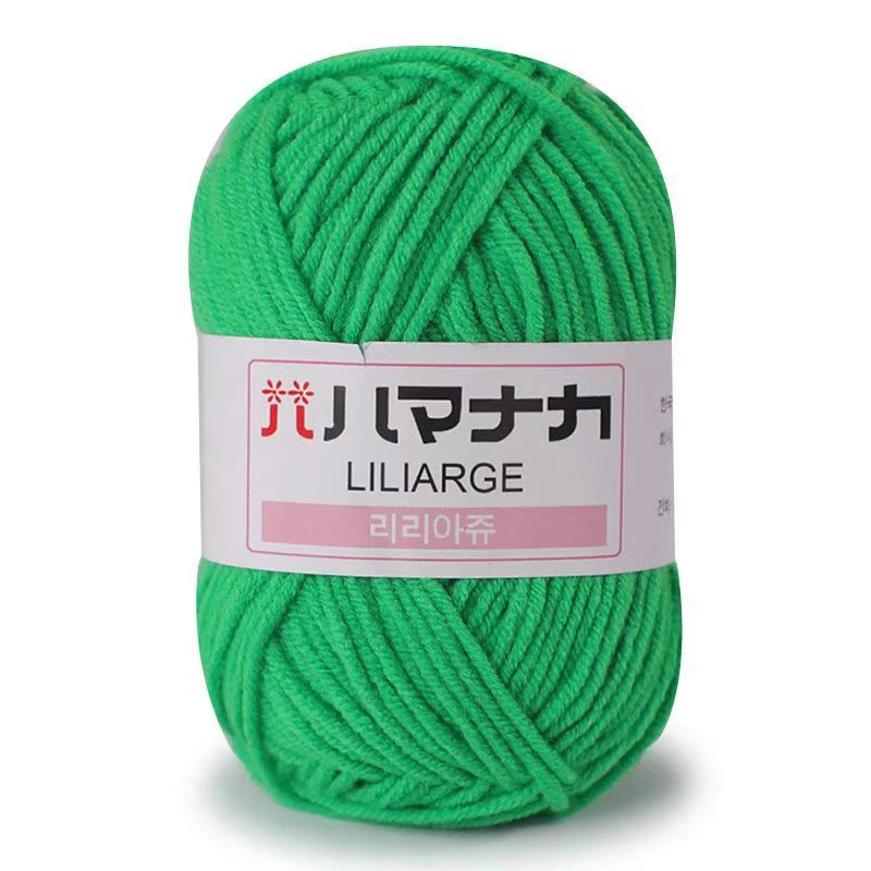 Fil de Coton Lait 4 Plis Anti-Peluche 25g Fil Doux pour Tricot et Crochet Foulards