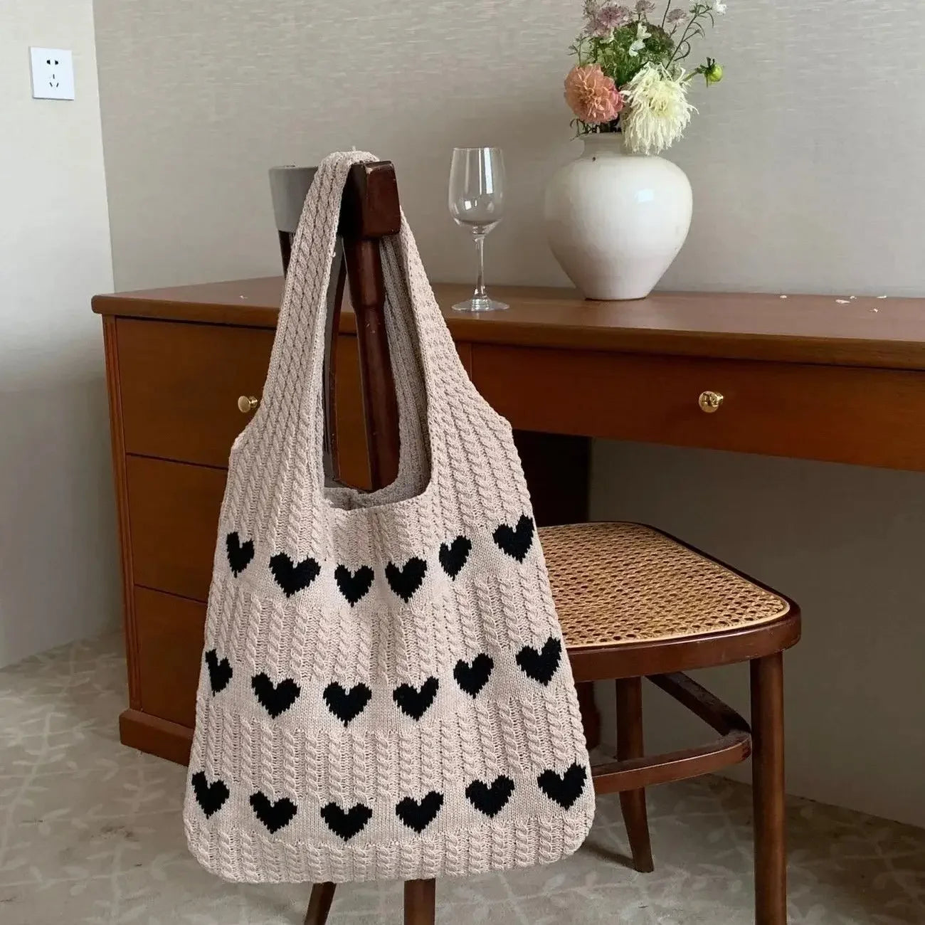 Summer Knitted Designer Tote Bag For Women Large Capacity Shoulder Handbag