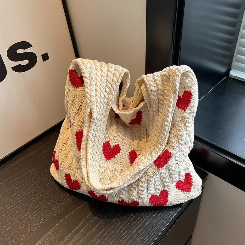 Summer Knitted Designer Tote Bag For Women Large Capacity Shoulder Handbag