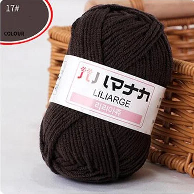 Fil de coton doux pour bébé au lait 25g en velours épais pour tricot et crochet