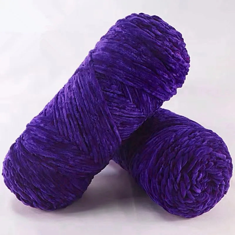 Fil de polyester velours 100g 130m Chenille peluche Amigurumi pour Tricot Dauphin