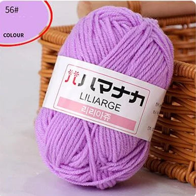 Laine Coton Douce DIY pour Bébé Tricot et Crochet, Fibre de Velours Épaisse