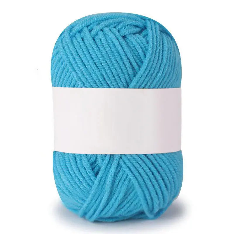 Fil de Coton Lait 4 Plis Anti-Peluche 25g Fil Doux pour Tricot et Crochet Foulards