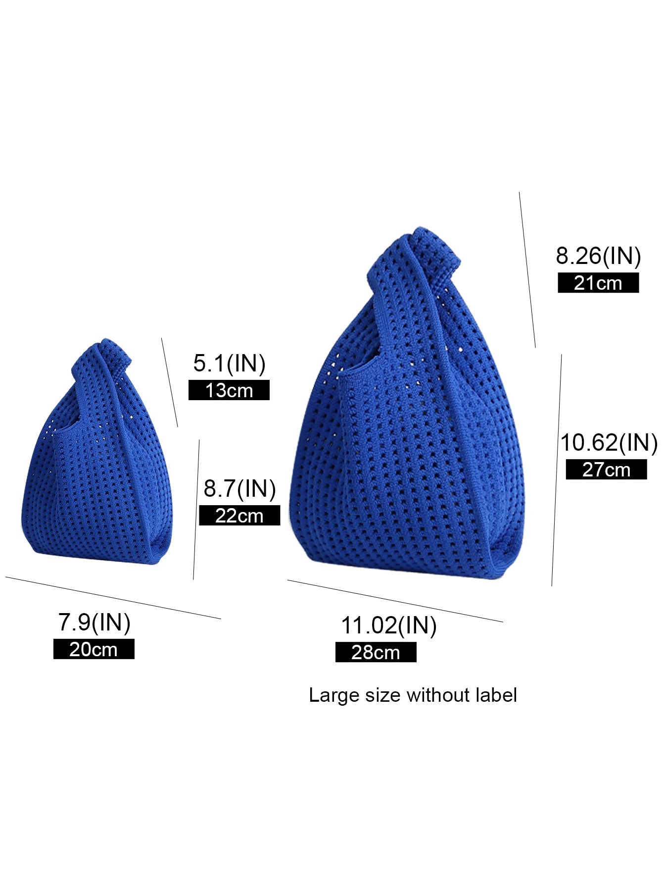 Handmade Knit Handbag Women Mini Shoulder Bag Casual Plaid Stripe Tote