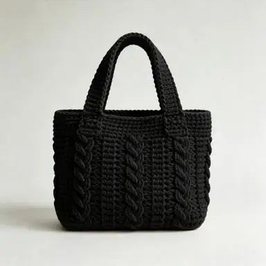 Knitted Wool Tote Bag Unisex Large Capacity Crossbody For Everyday Commute