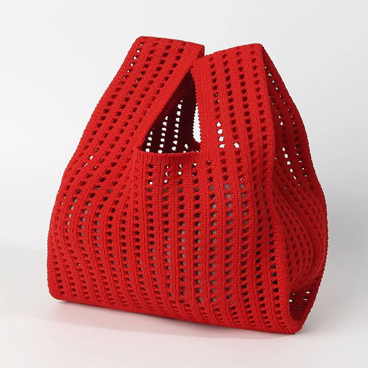 Sac à main tricoté fait main pour femme, mini sac à bandoulière, fourre-tout décontracté à carreaux et rayures