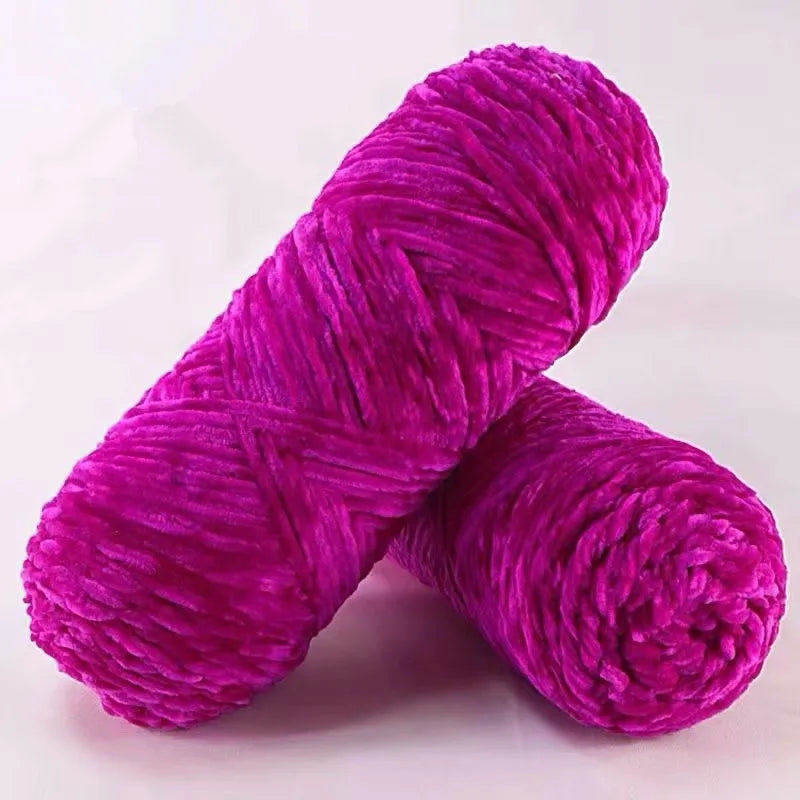 Fil de polyester velours 100g 130m Chenille peluche Amigurumi pour Tricot Dauphin
