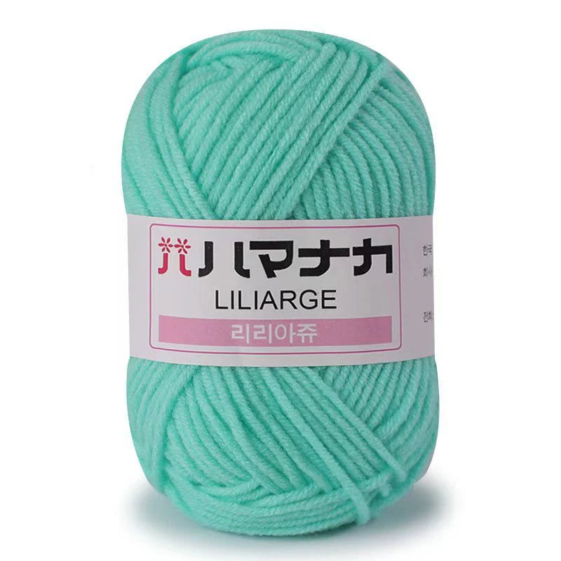 Fil de Coton Lait 4 Plis Anti-Peluche 25g Fil Doux pour Tricot et Crochet Foulards