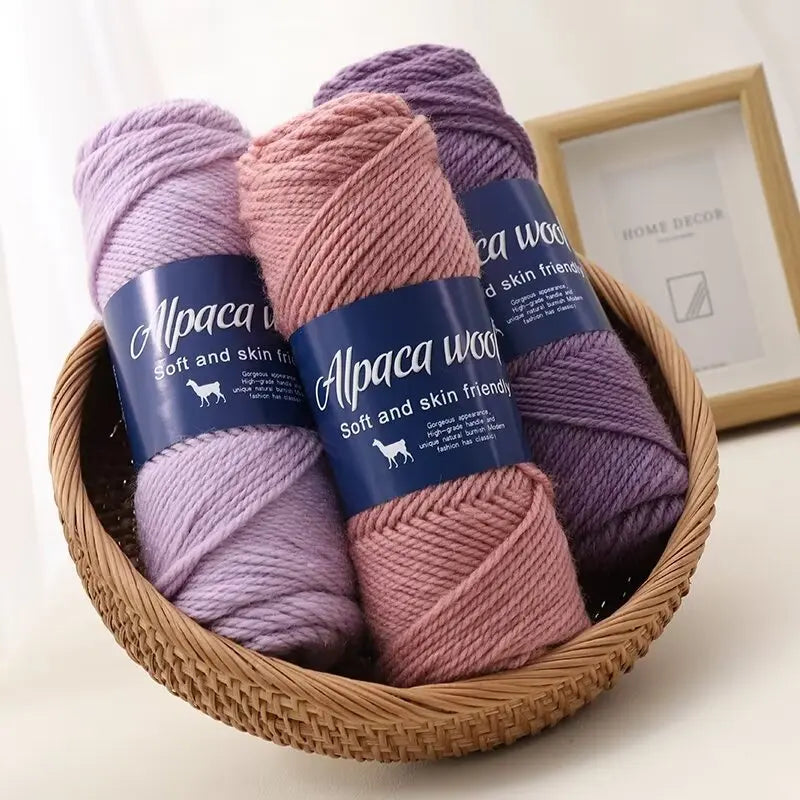 Fil de laine d'alpaga brut 500g avec mélange de polyester pour pulls chauds