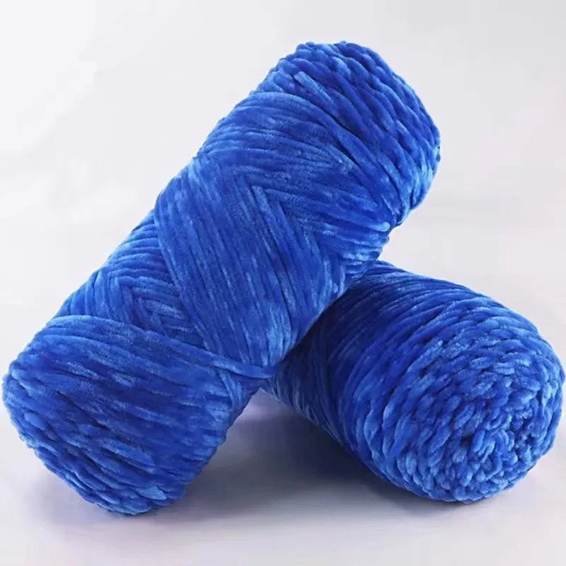 Velvet Polyester Yarn 100g 130m Amigurumi Plush Chenille for Knitting Dolphin