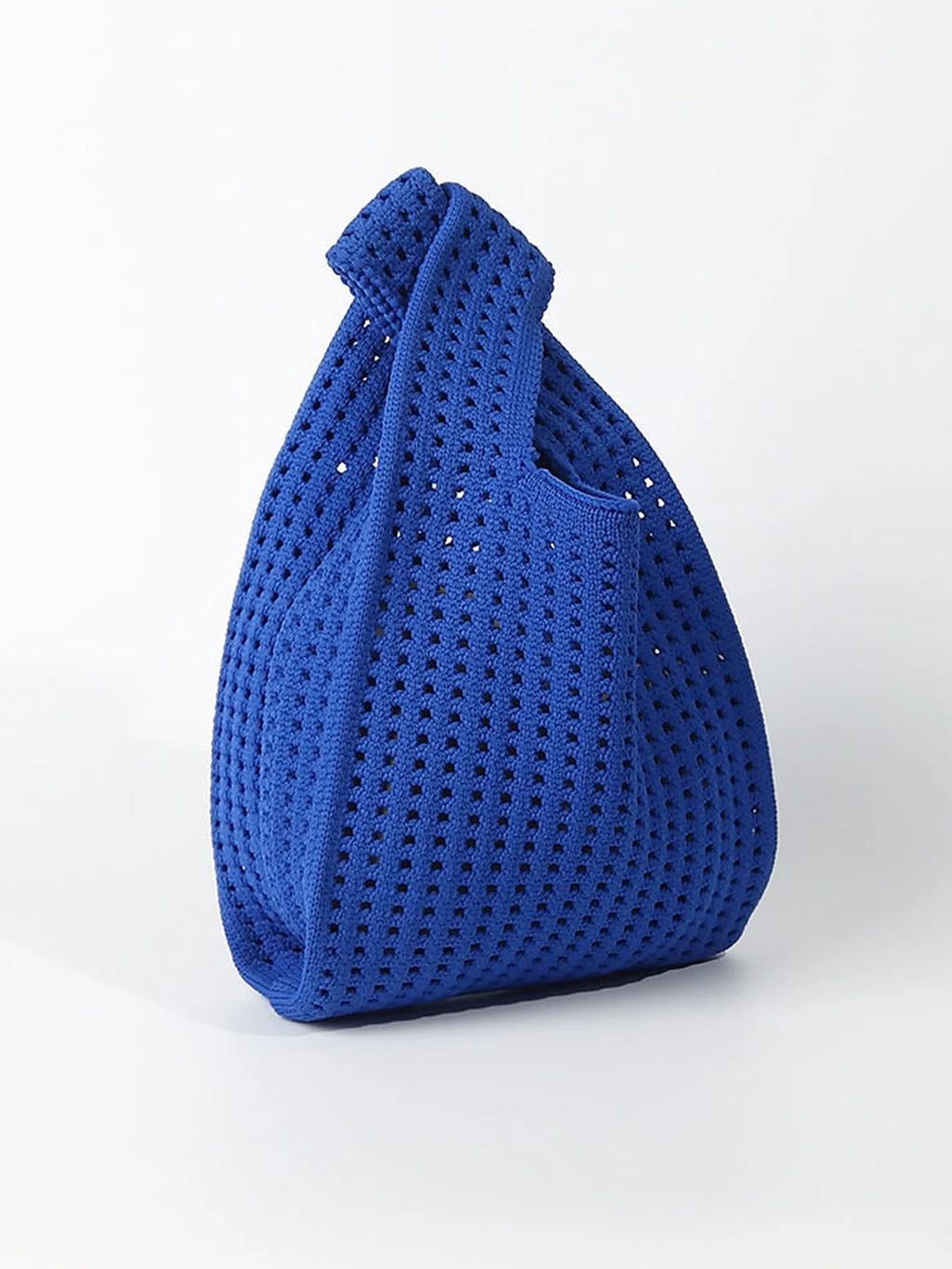 Handmade Knit Handbag Women Mini Shoulder Bag Casual Plaid Stripe Tote