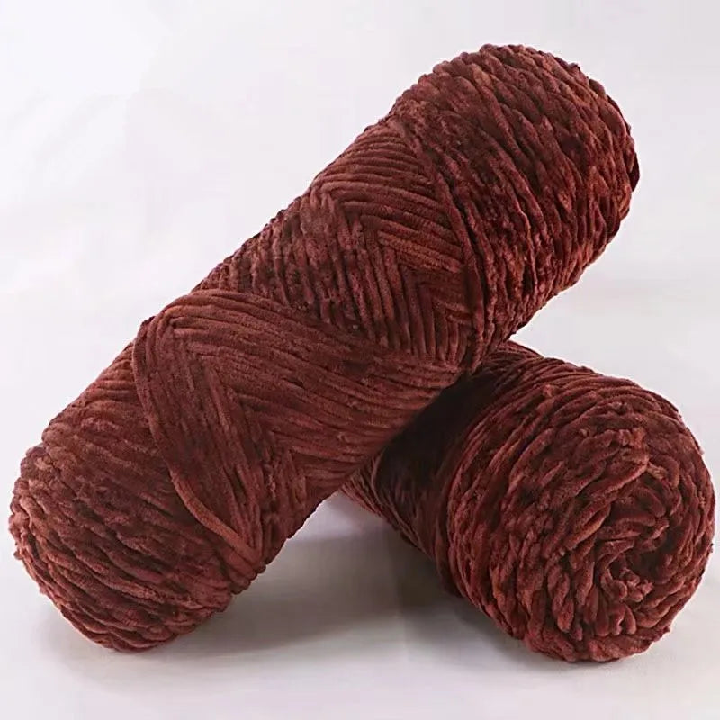 Fil de polyester velours 100g 130m Chenille peluche Amigurumi pour Tricot Dauphin