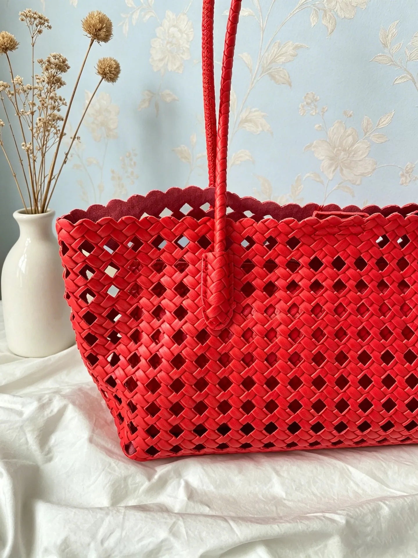 Elegant 2026 Vacation Basket Bag Hollow Out Shoulder Tote Handbag Unisex