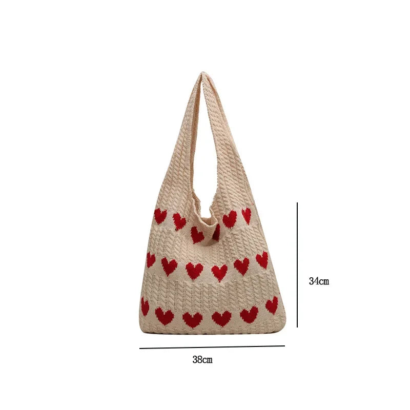 Summer Knitted Designer Tote Bag For Women Large Capacity Shoulder Handbag