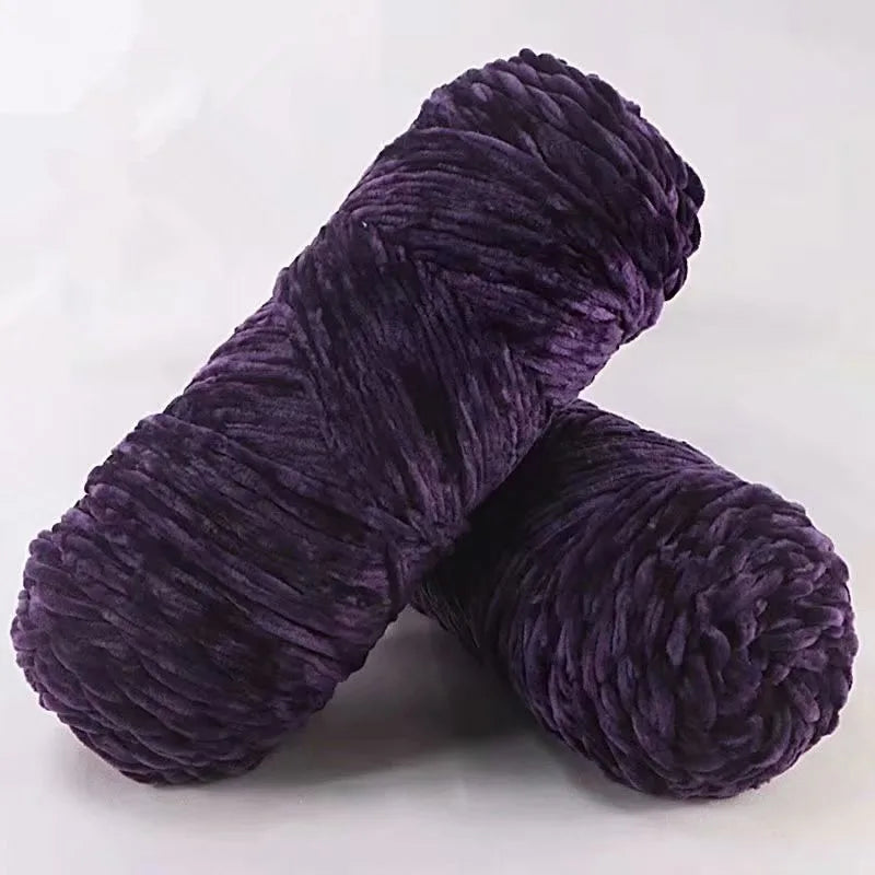 Fil de polyester velours 100g 130m Chenille peluche Amigurumi pour Tricot Dauphin