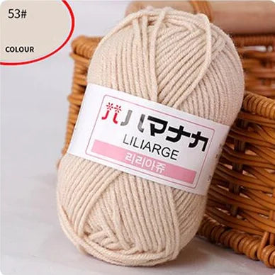 Fil de coton doux pour bébé au lait 25g en velours épais pour tricot et crochet
