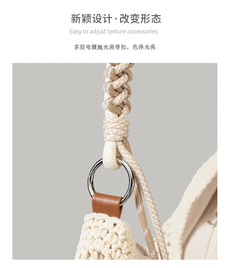 Summer 2026 Womens Handwoven Tote Bag Large Capacity Rattan Basket Beach Handbag