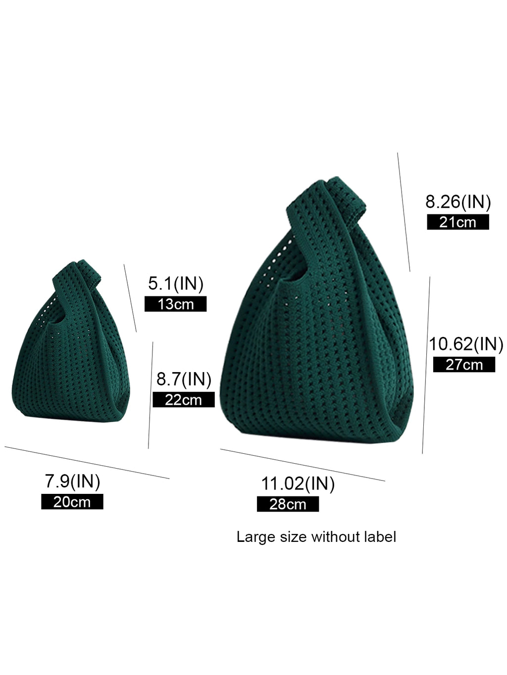 Handmade Knit Handbag Women Mini Shoulder Bag Casual Plaid Stripe Tote