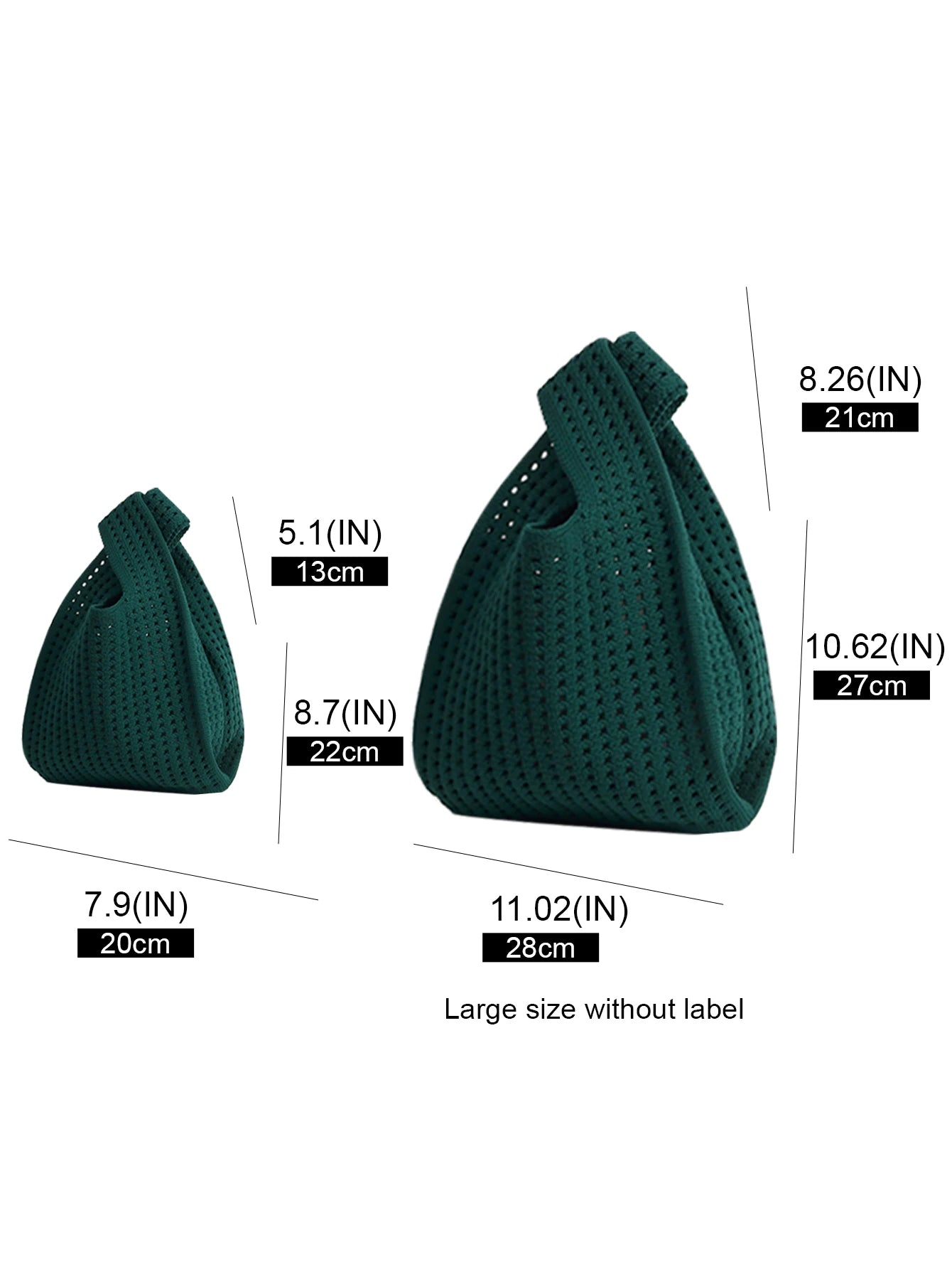 Handmade Knit Handbag Women Mini Shoulder Bag Casual Plaid Stripe Tote