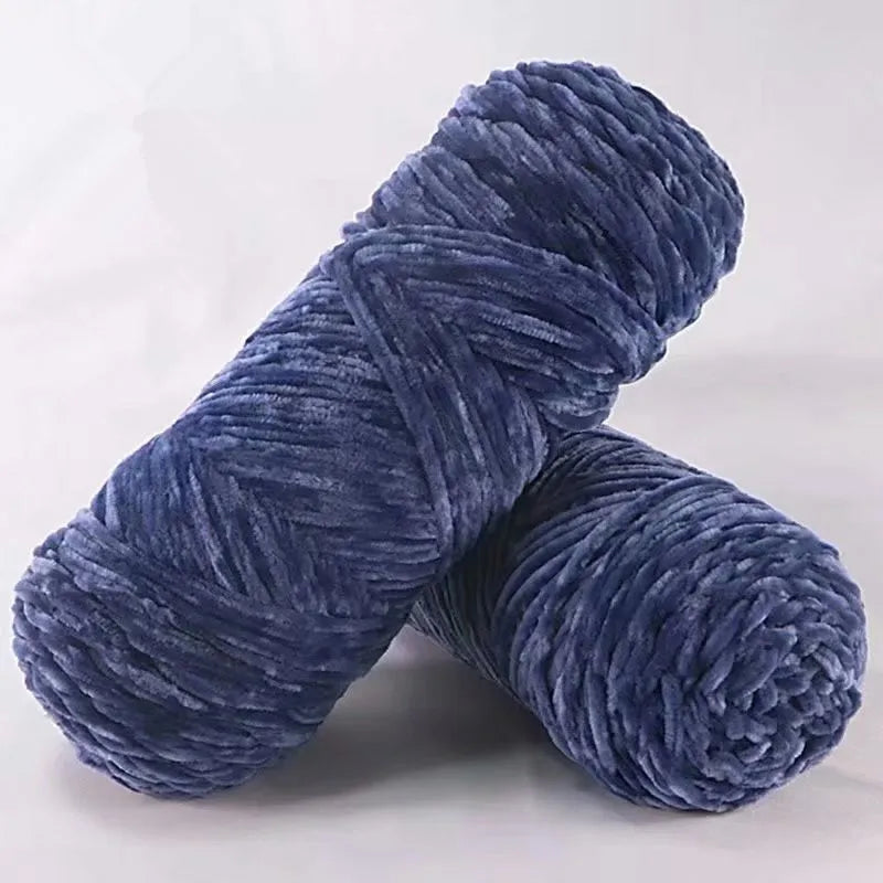 Fil de polyester velours 100g 130m Chenille peluche Amigurumi pour Tricot Dauphin