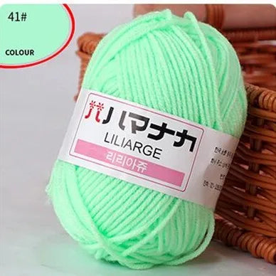 Laine Coton Douce DIY pour Bébé Tricot et Crochet, Fibre de Velours Épaisse