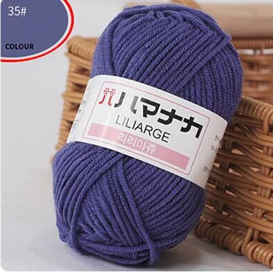 Fil de coton doux pour bébé au lait 25g en velours épais pour tricot et crochet