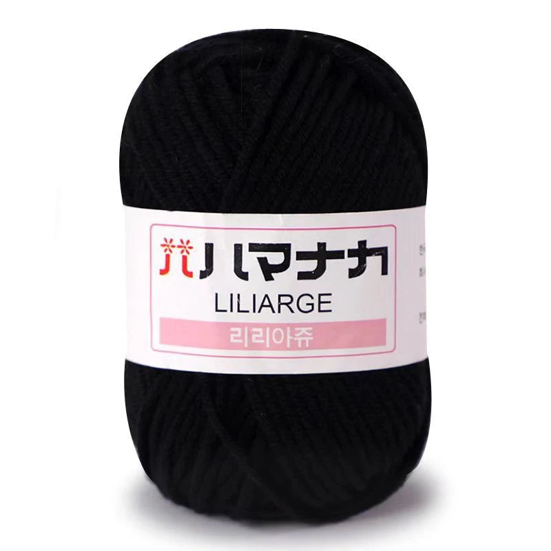 Fil de Coton Lait 4 Plis Anti-Peluche 25g Fil Doux pour Tricot et Crochet Foulards